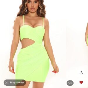 Neon Cut Out Dress